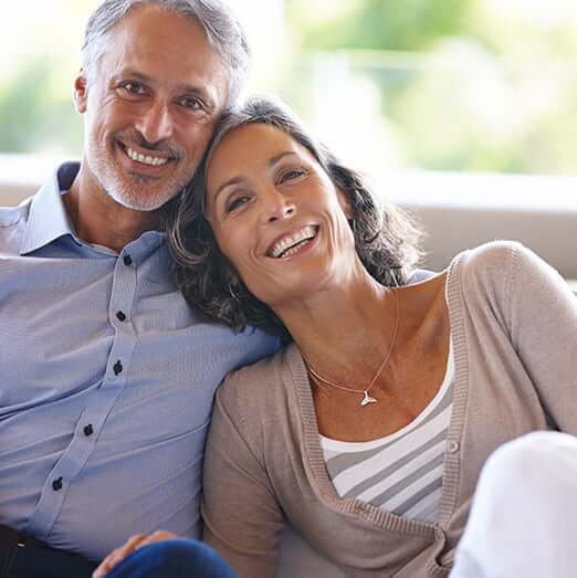 happy, smiling couple