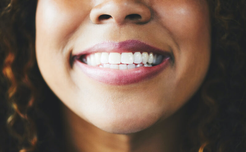 Closeup of a Black woman smiling