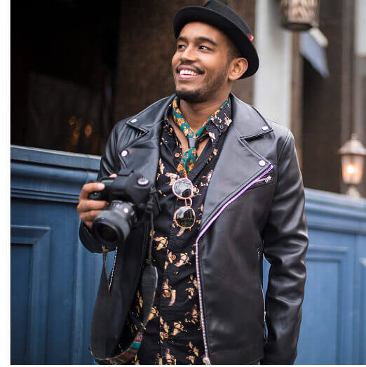 man out with his camera